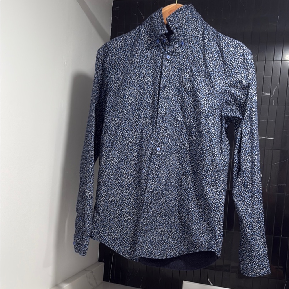 Denim & Flower Blue Casual Button Down Shirt